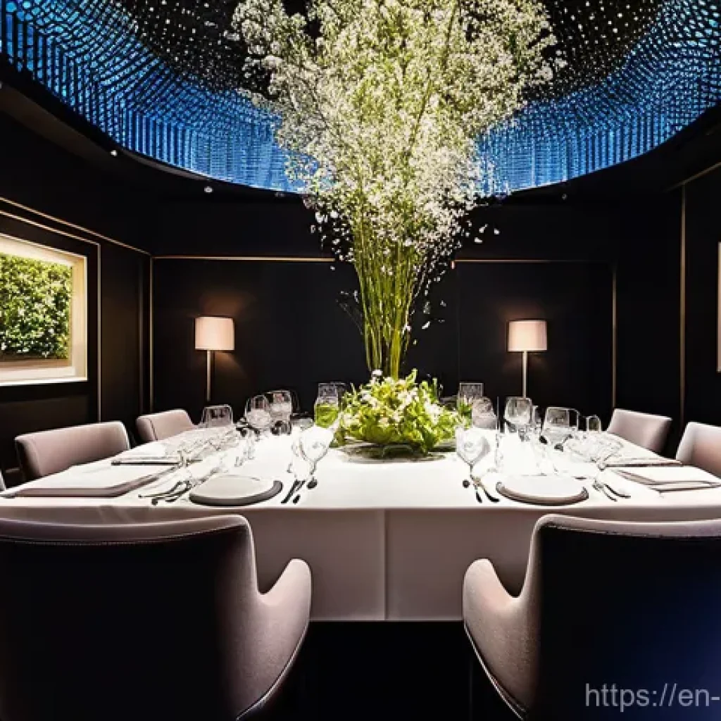 양식 전문점 메뉴 소개 - **Experiential Dining: The Sensory Symphony**
    "A dimly lit, elegant dining room transforms into ...